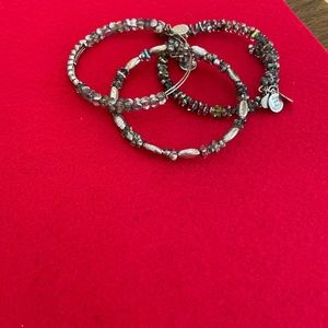 Set of three Alex and Ani bracelets